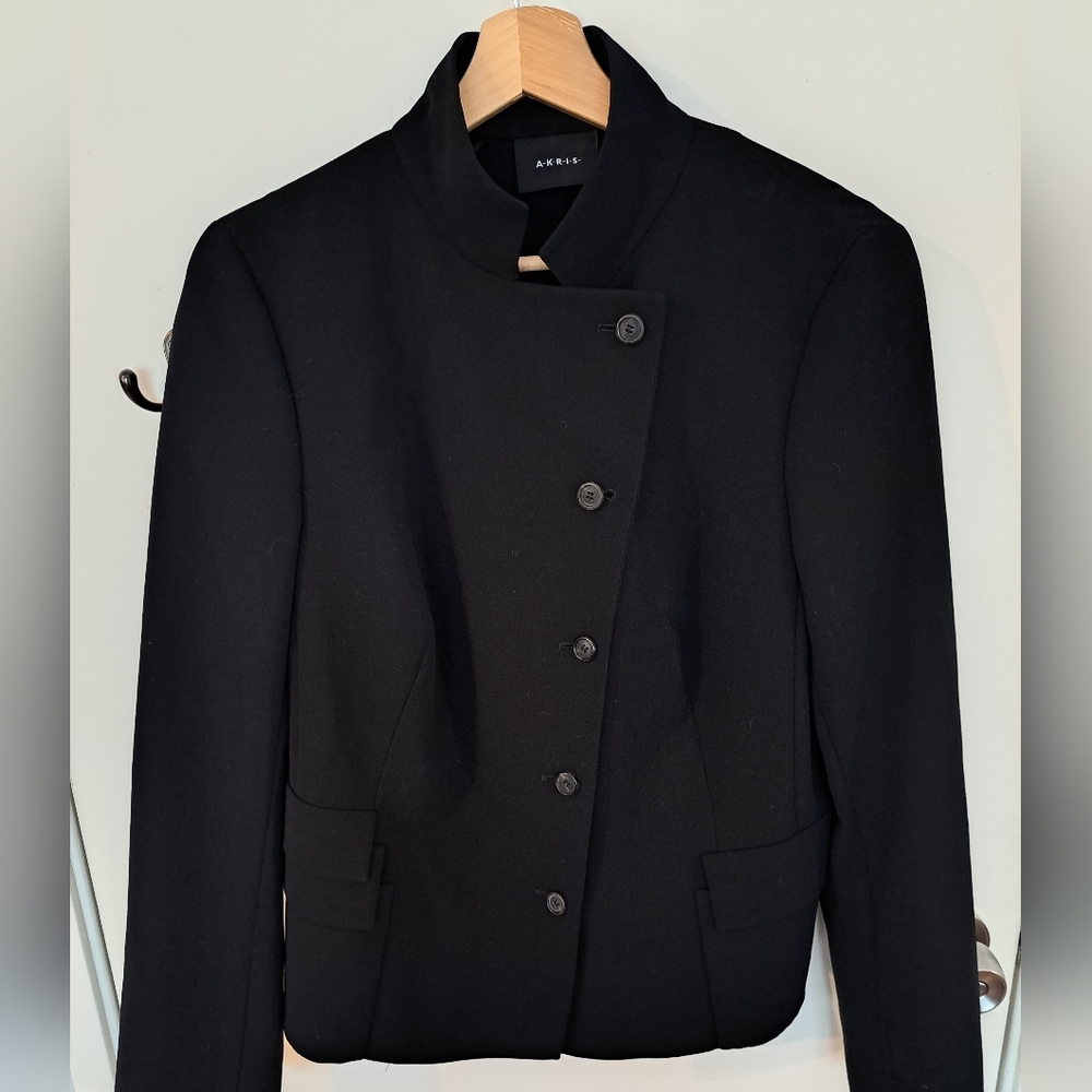 Akris black wool jacket